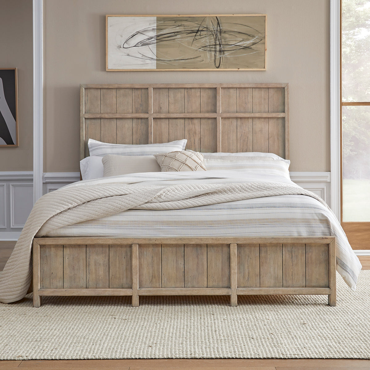 Proximity Place Queen Panel Bed, 2 Night Stands