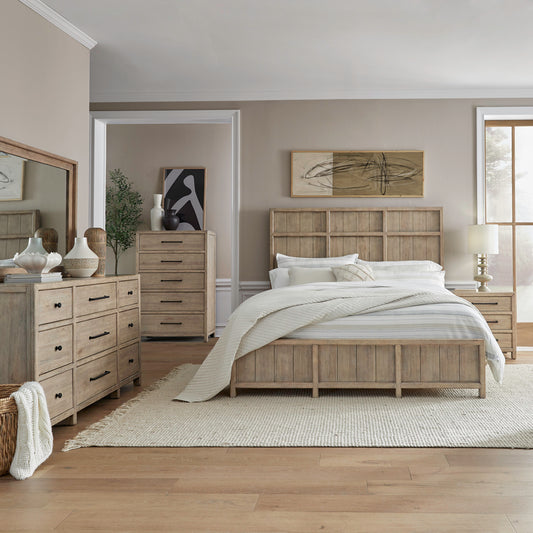 Proximity Place Queen Panel Bed, Dresser & Mirror, Chest, Night Stand