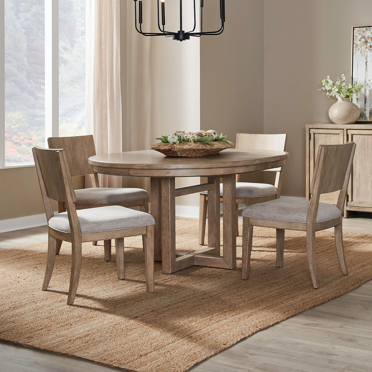 Proximity Place 5 Piece Pedestal Table Set