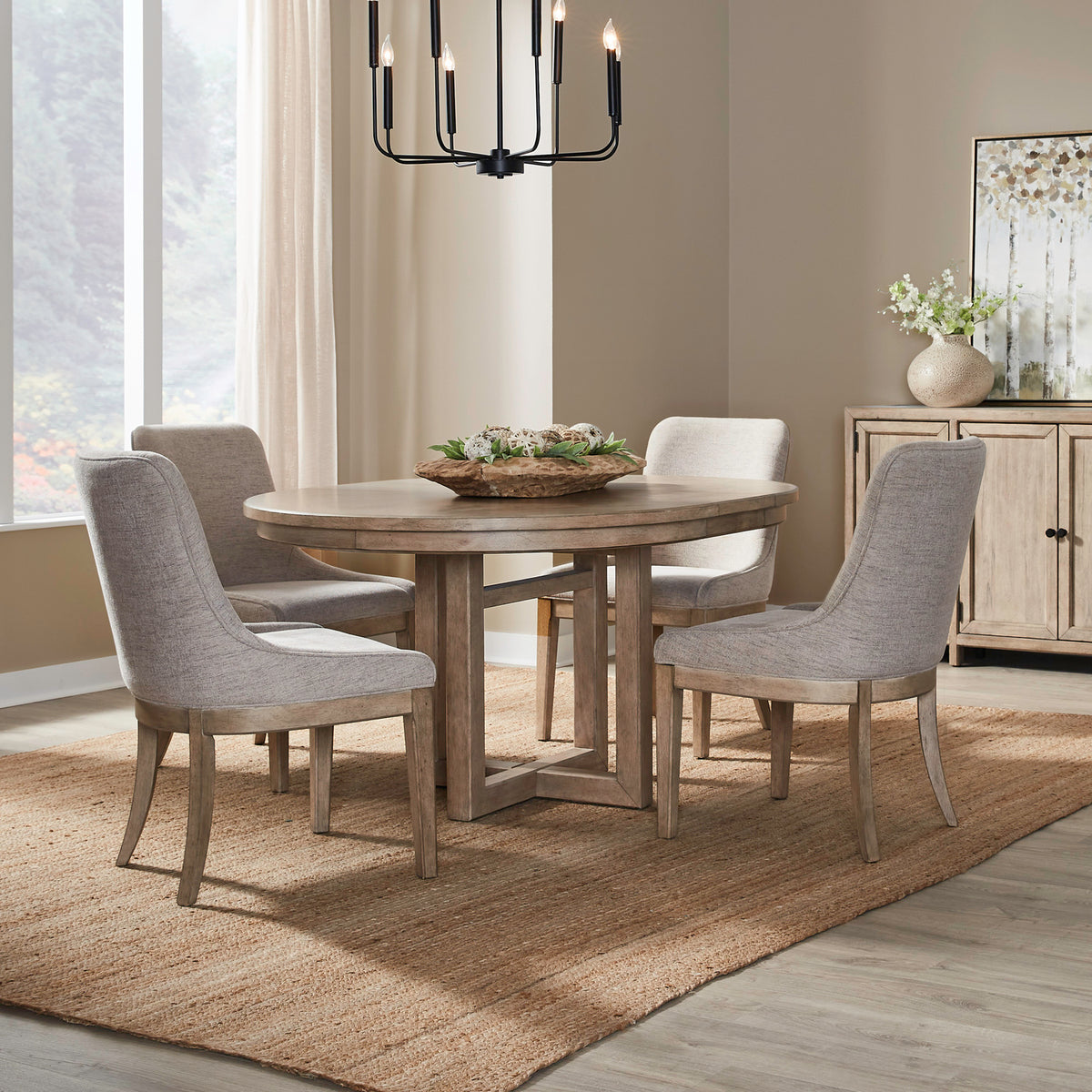 Proximity Place Opt 5 Piece Pedestal Table Set