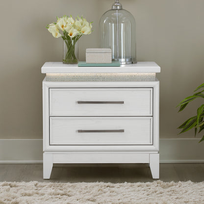 Reflections Nightstand w/ Lights and Charging Station