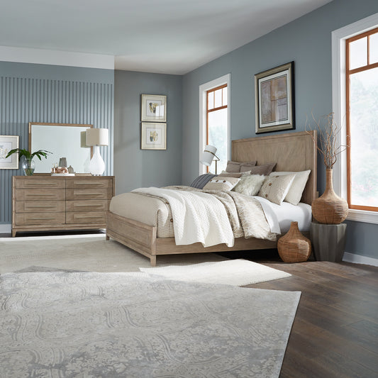 Brentwood Queen Panel Bed, Dresser & Mirror