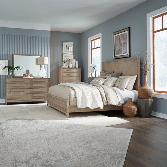 Brentwood Queen Panel Bed, Dresser & Mirror, Chest