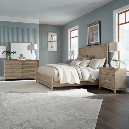 Brentwood Queen Panel Bed, Dresser & Mirror, Night Stand