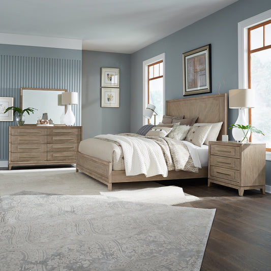 Brentwood Queen Panel Bed, Dresser & Mirror, Night Stand