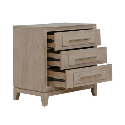 Brentwood 3 Drawer Nightstand w/ Charging Station
