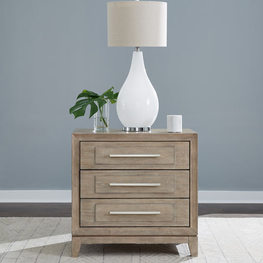 Brentwood 3 Drawer Nightstand w/ Charging Station
