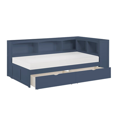 Nora Twin Bookcase Corner Platform Bed