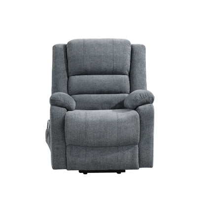 Power Lift Recliner, Gray Fabric