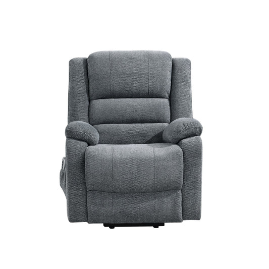 Power Lift Recliner, Gray Fabric