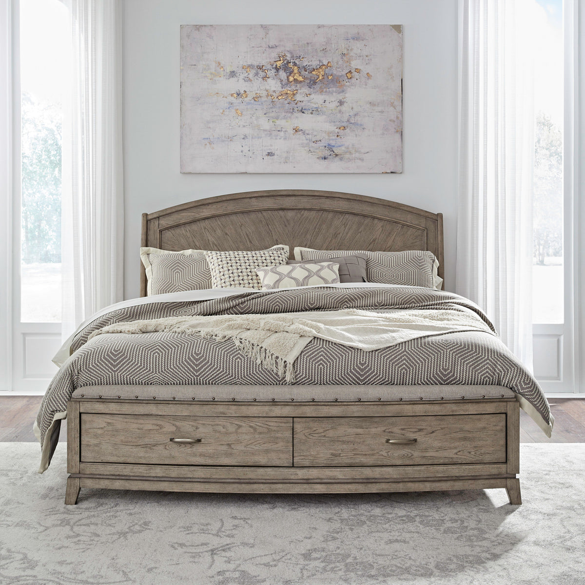 Avalon Queen Panel Storage Bed