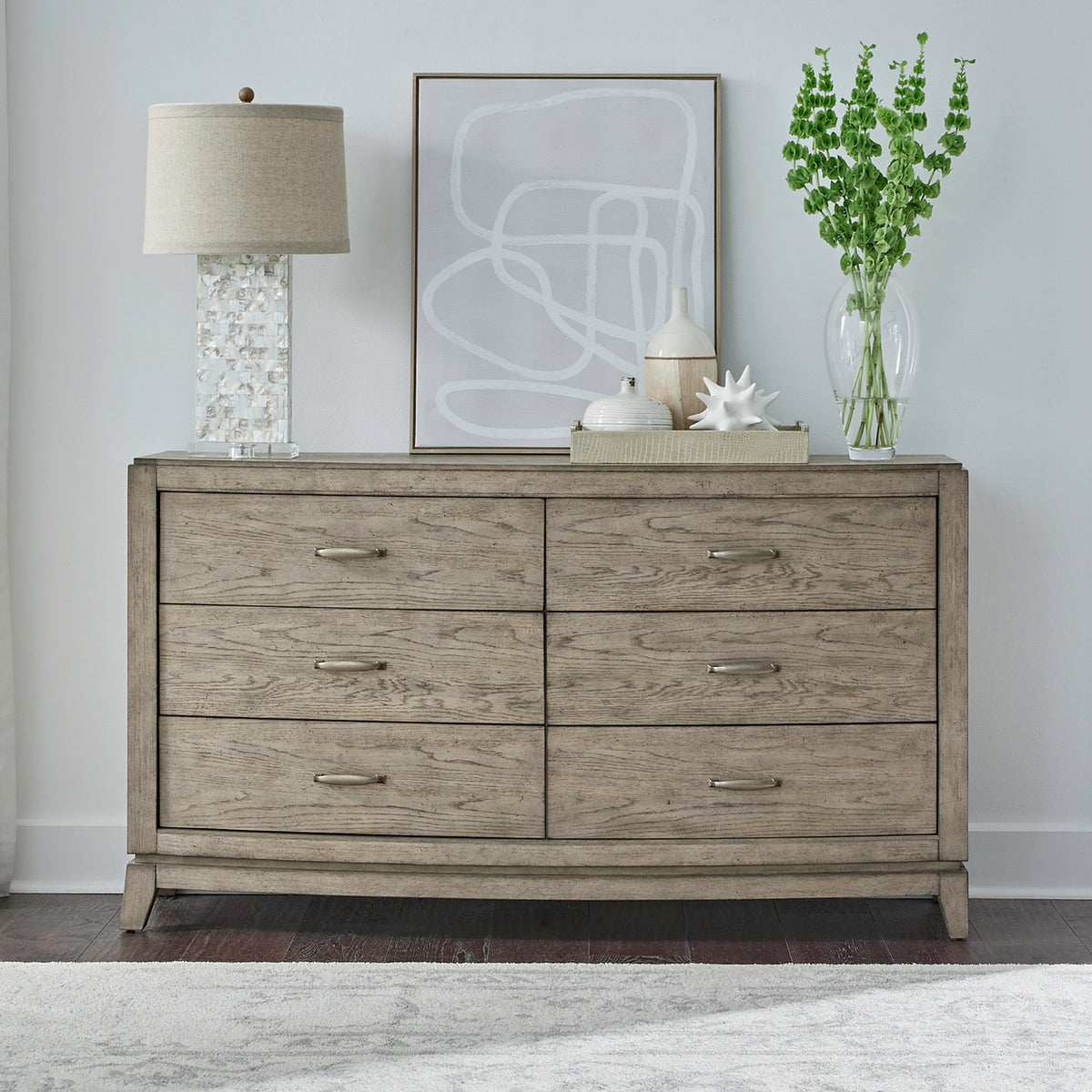 Avalon Queen Panel Storage Bed, Dresser & Mirror, Night Stand