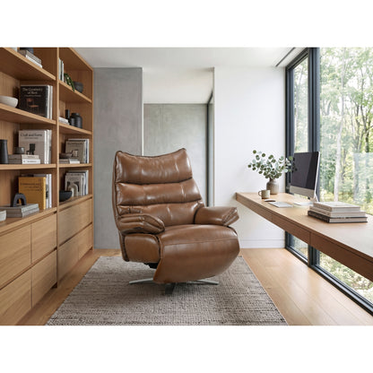 Fulcrum Power Reclining Swivel Chair with Manual Adjustable Headrest
