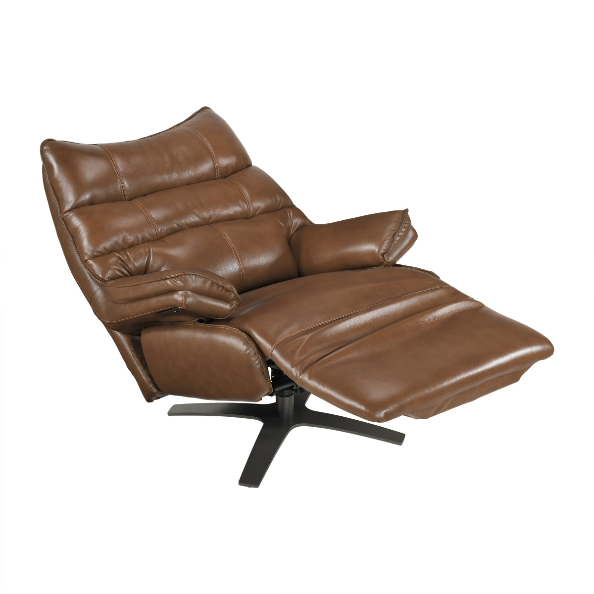 Fulcrum Power Reclining Swivel Chair with Manual Adjustable Headrest
