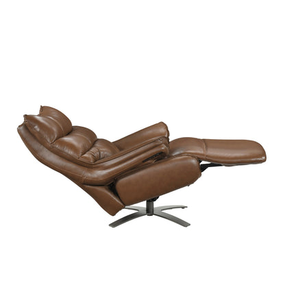 Fulcrum Power Reclining Swivel Chair with Manual Adjustable Headrest