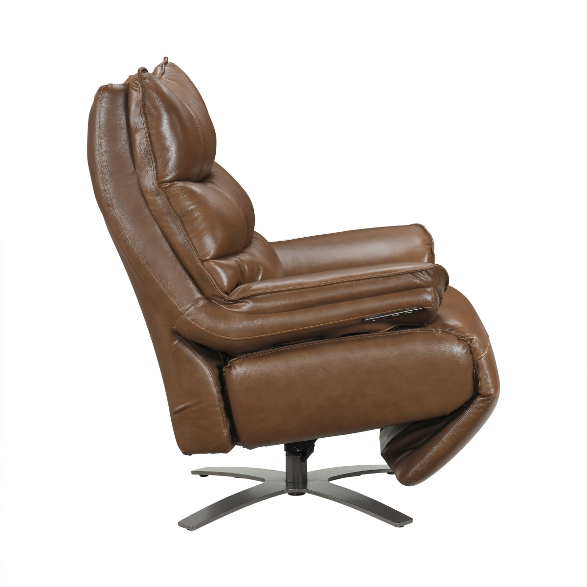 Fulcrum Power Reclining Swivel Chair with Manual Adjustable Headrest