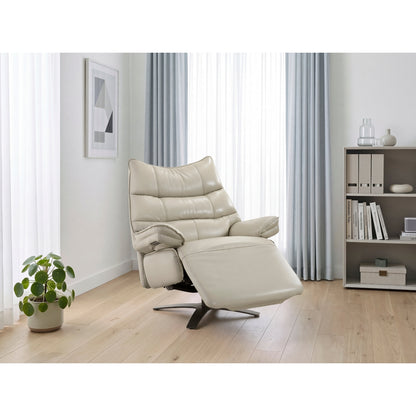 Fulcrum Power Reclining Swivel Chair with Manual Adjustable Headrest