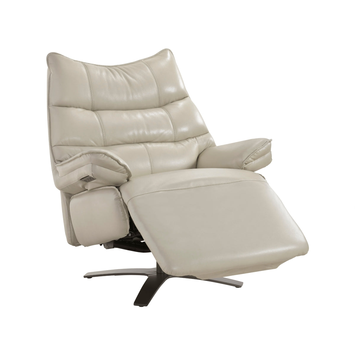 Fulcrum Power Reclining Swivel Chair with Manual Adjustable Headrest