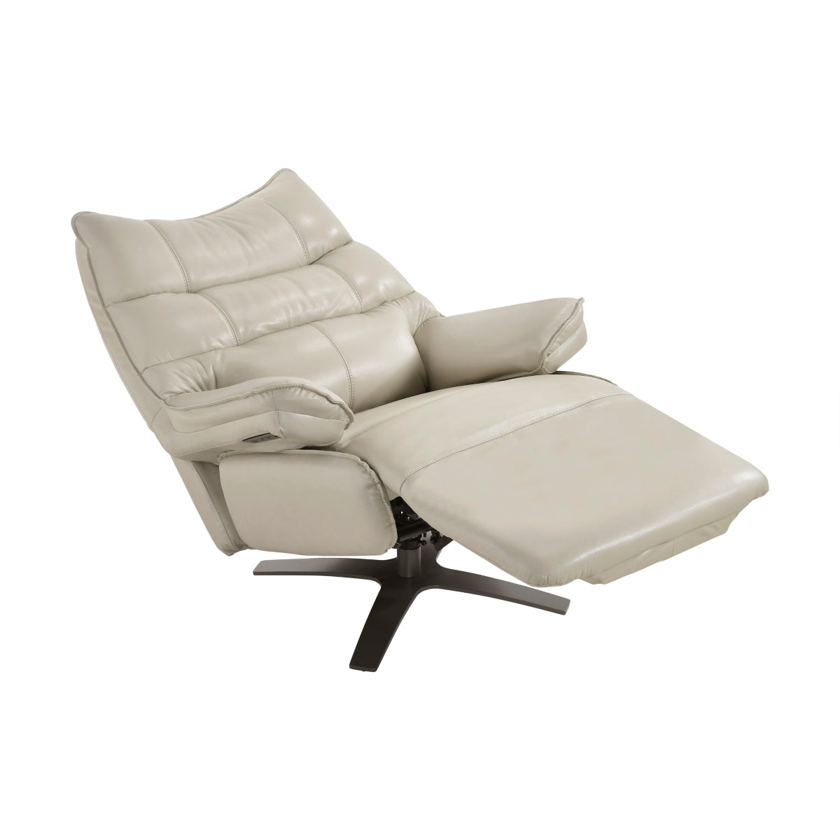Fulcrum Power Reclining Swivel Chair with Manual Adjustable Headrest