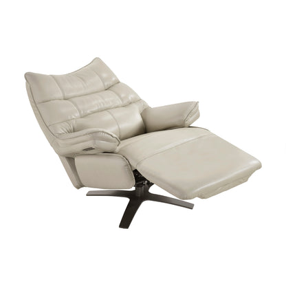 Fulcrum Power Reclining Swivel Chair with Manual Adjustable Headrest