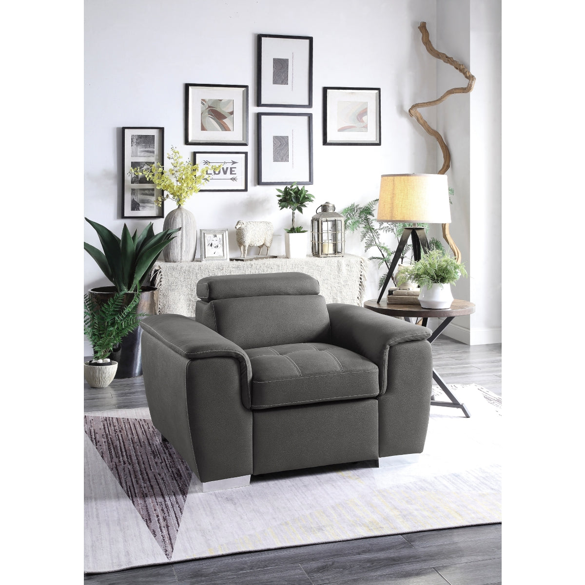Ferriday Chair with Pull-out Ottoman