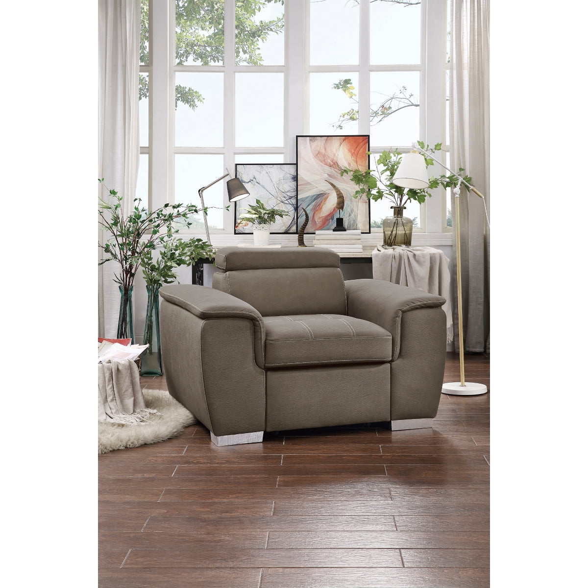 Ferriday Chair with Pull-out Ottoman