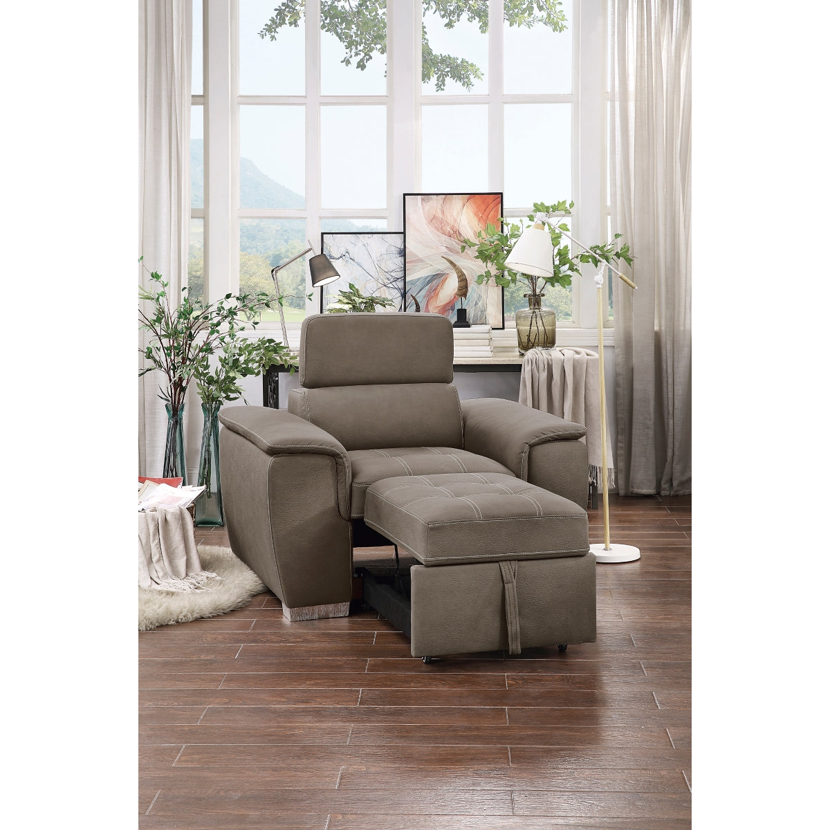Ferriday Chair with Pull-out Ottoman
