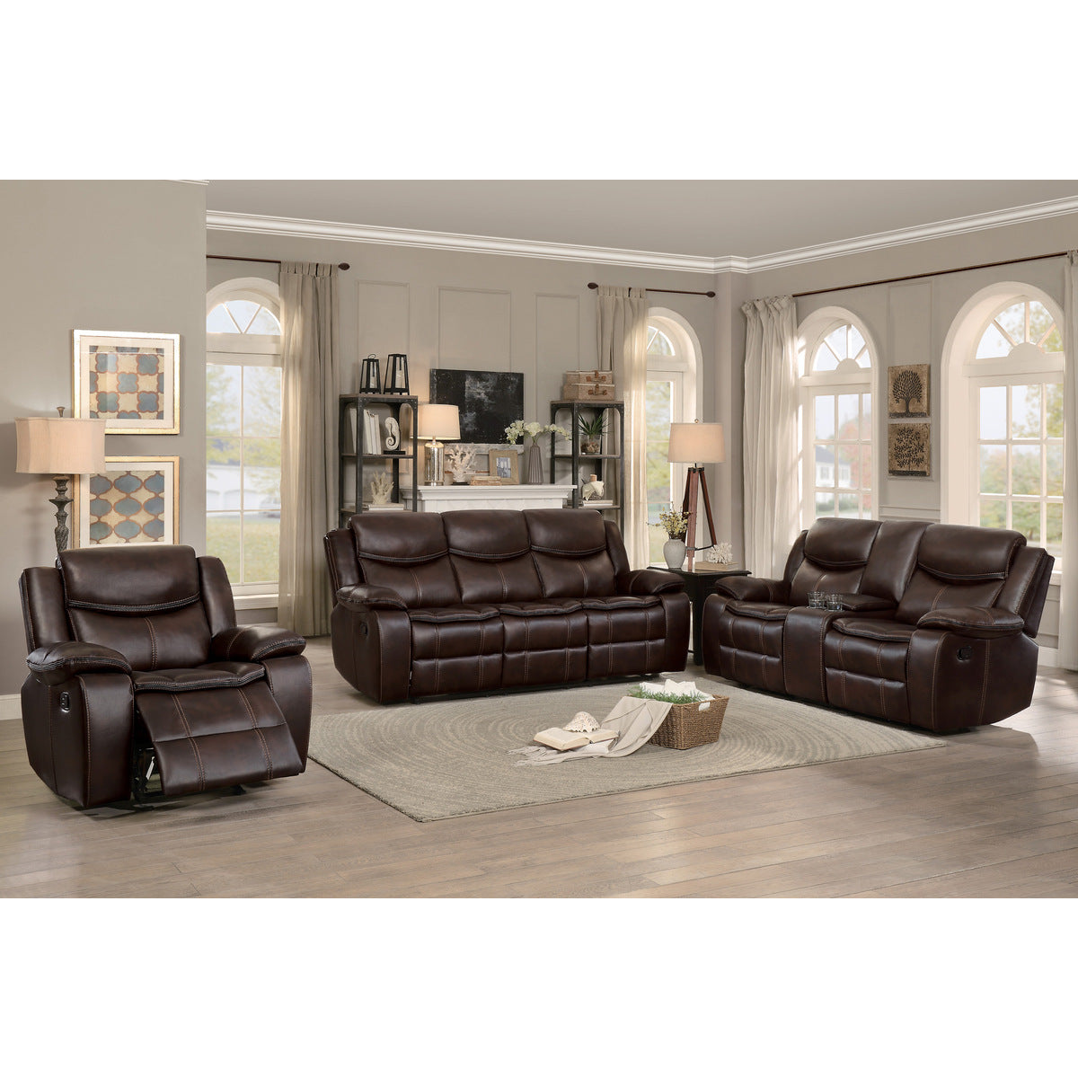 Bastrop Glider Reclining Chair - Brown