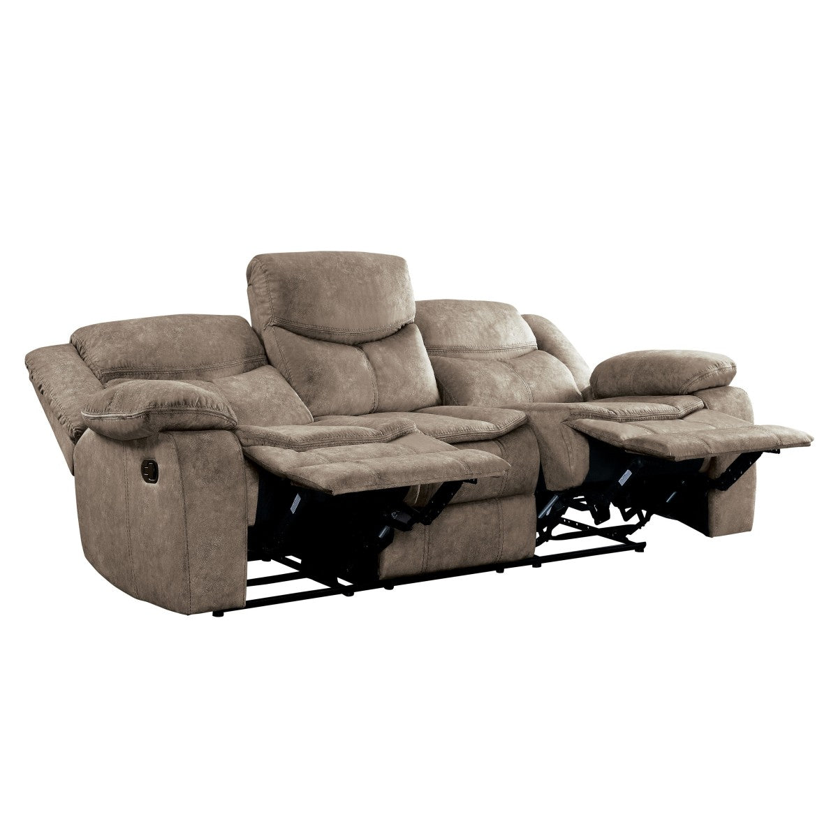 Bastrop Double Reclining Sofa - Brown (8230FBR-3)