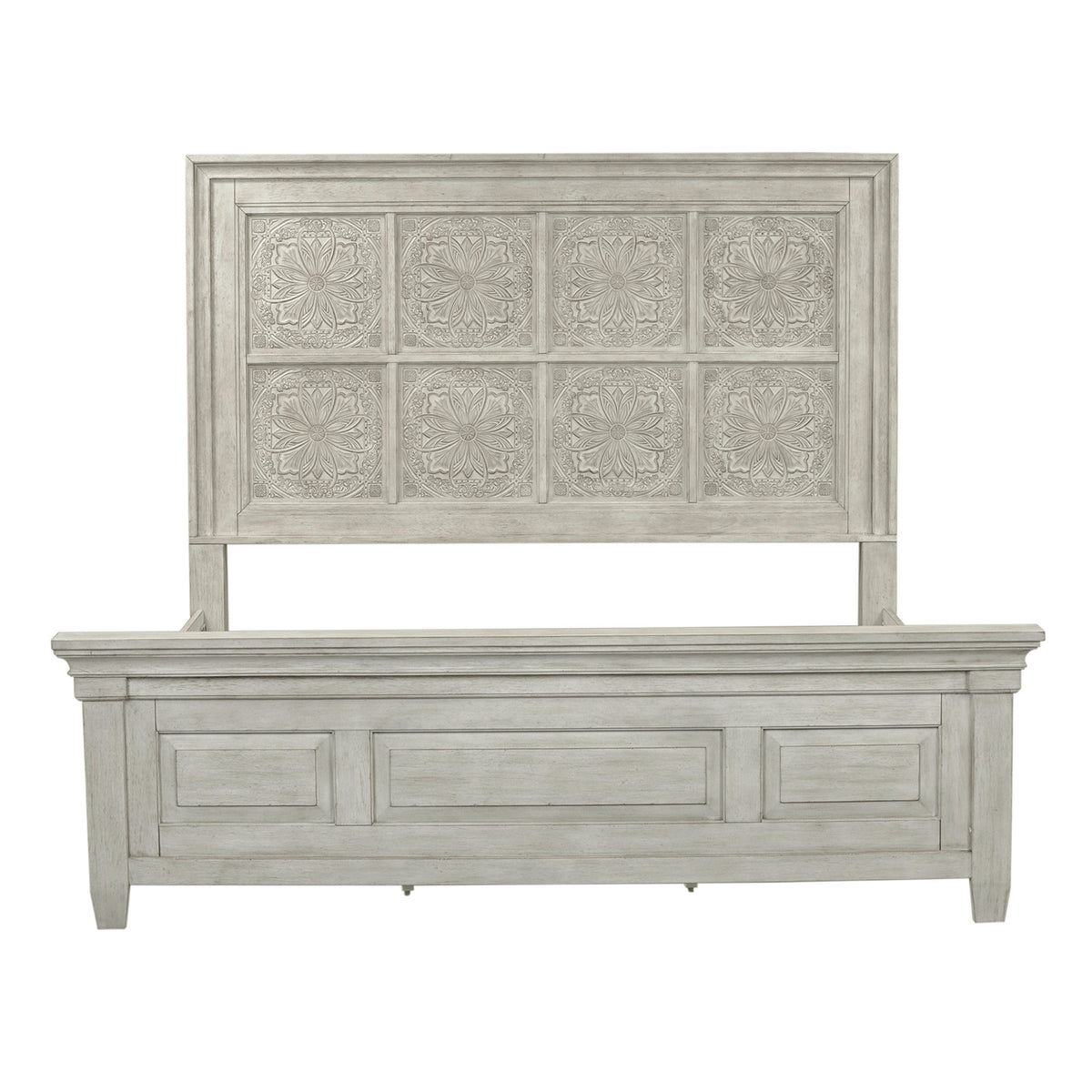 Heartland Opt Queen Panel Bed, Dresser & Mirror, Night Stand Bedroom Set