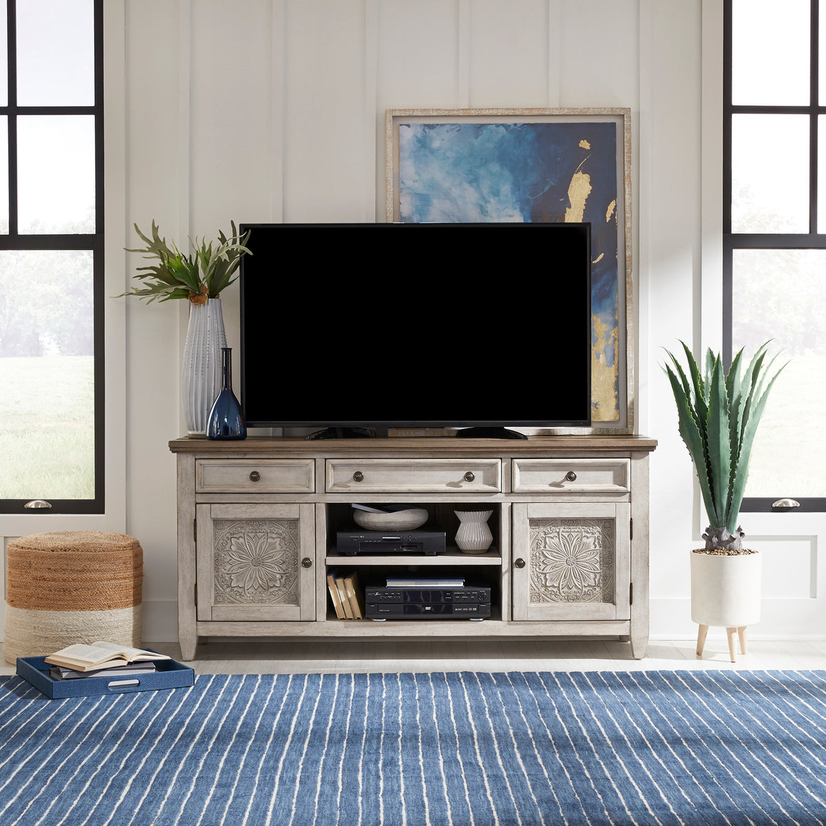Heartland 66 Inch Tile TV Console