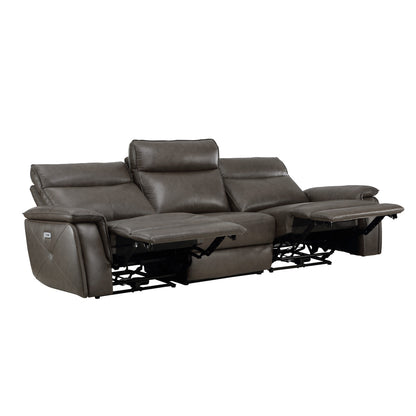 Maroni Power Double Reclining Sofa with Power Headrests