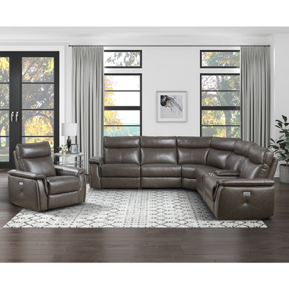 Maroni 6-Piece Modular Power Reclining Sectional with Power Headrests