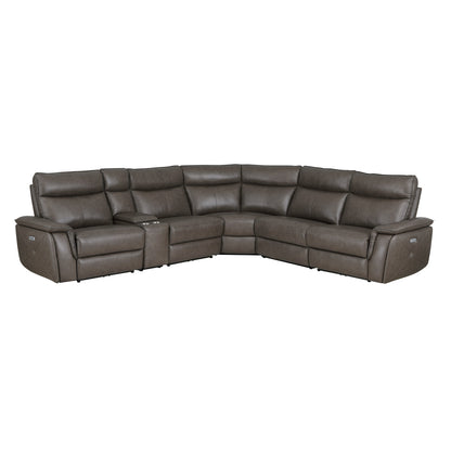 Maroni 6-Piece Modular Power Reclining Sectional with Power Headrests