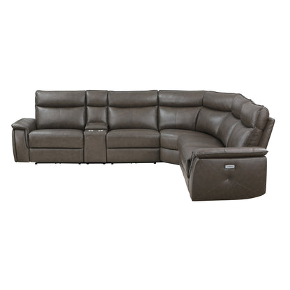 Maroni 6-Piece Modular Power Reclining Sectional with Power Headrests