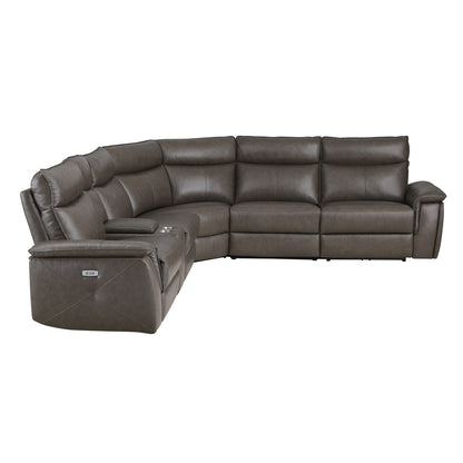 Maroni 6-Piece Modular Power Reclining Sectional with Power Headrests