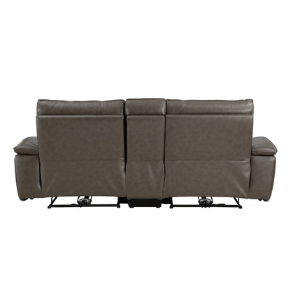 Maroni Power Double Reclining Love Seat with Center Console and Power Headrests