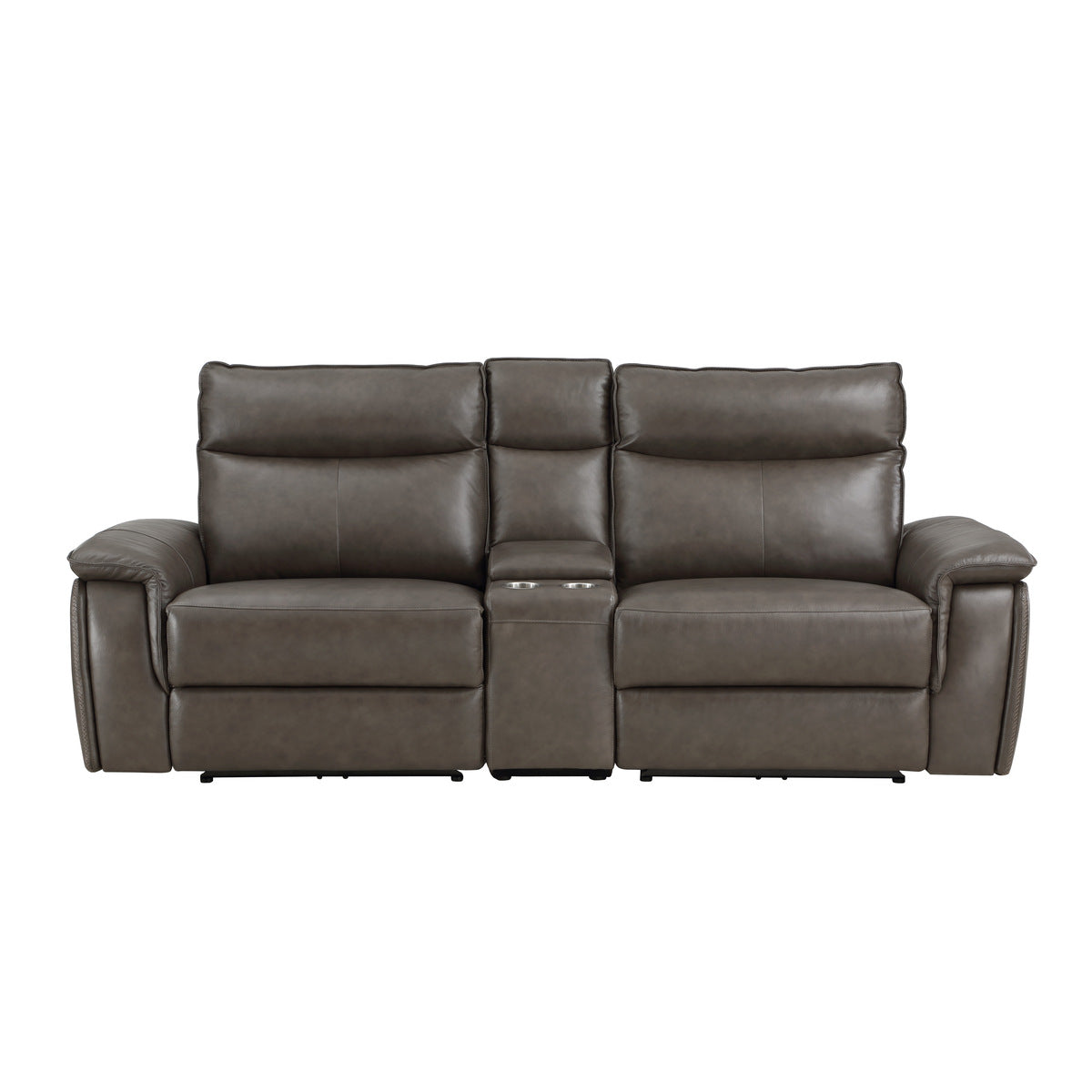 Maroni Power Double Reclining Love Seat with Center Console and Power Headrests