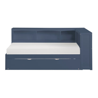 Nora Twin Bookcase Corner Platform Bed
