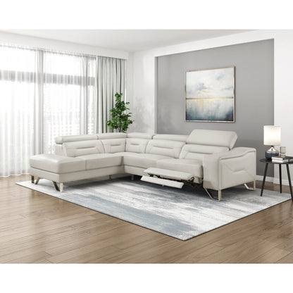 Ventura 2-Piece Sectional with Left Chaise, Adjustable Headrests and Charging ports