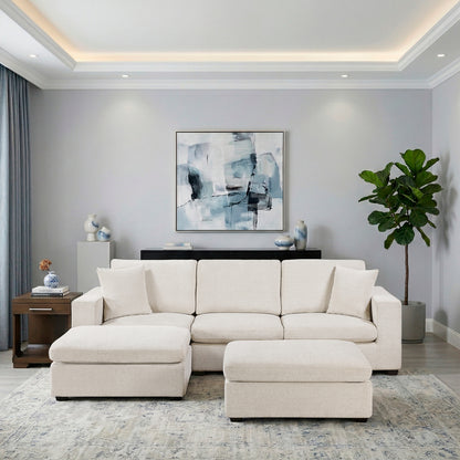 Serenity 5-Piece Modular Sectional with Two Ottomans