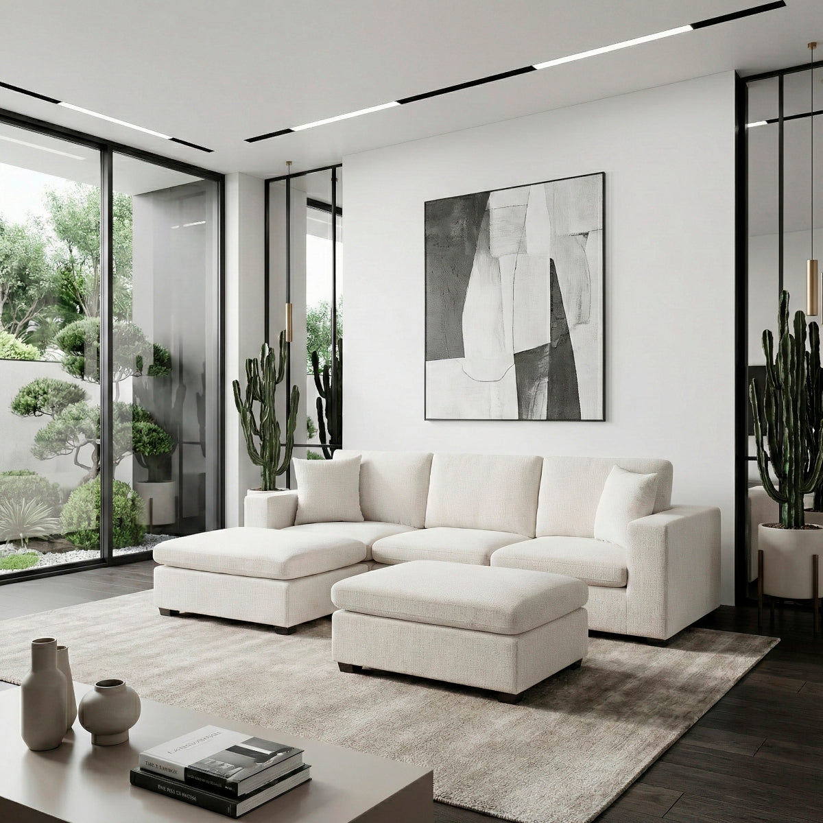 Serenity 5-Piece Modular Sectional with Two Ottomans
