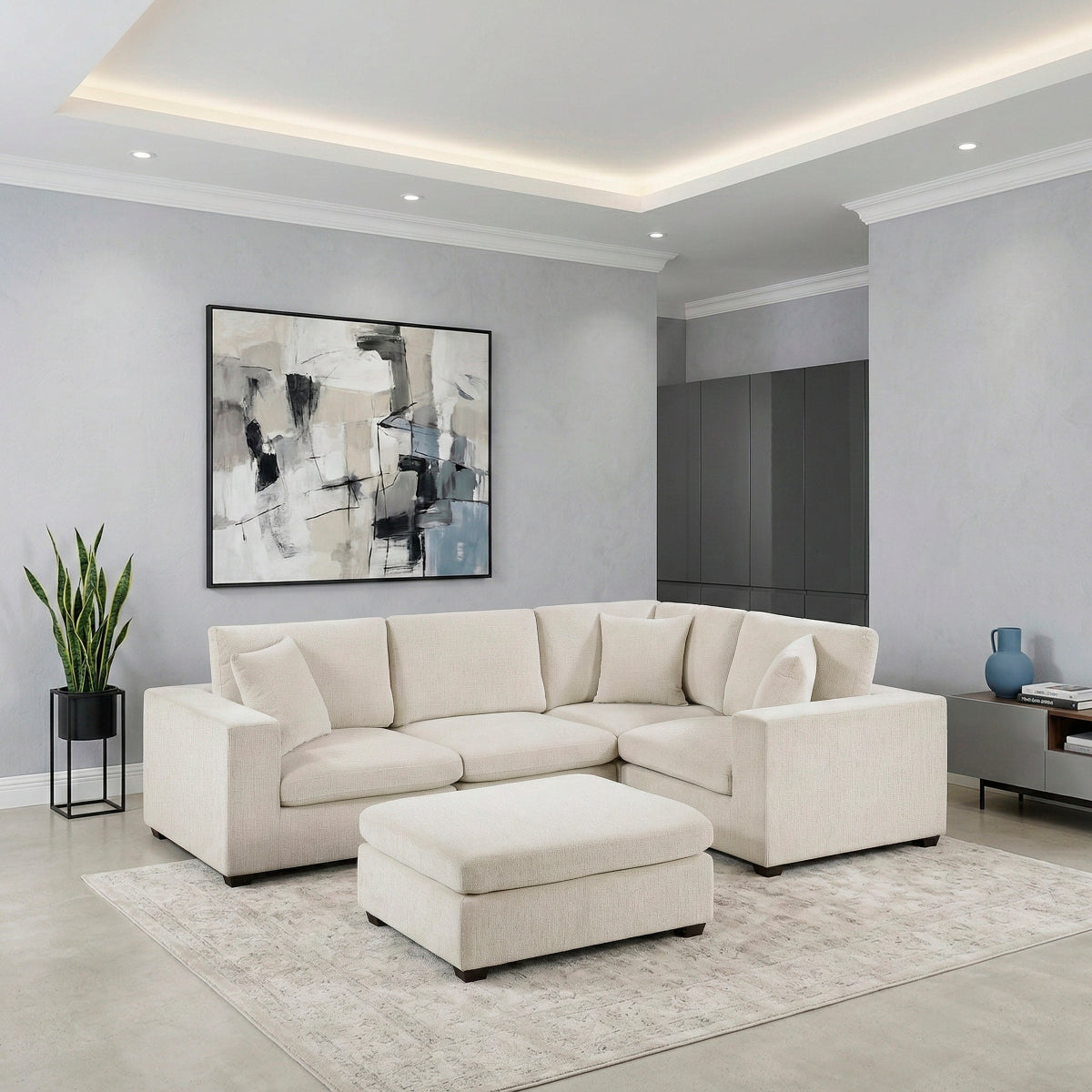 Serenity 5-Piece Modular Sectional with Ottoman