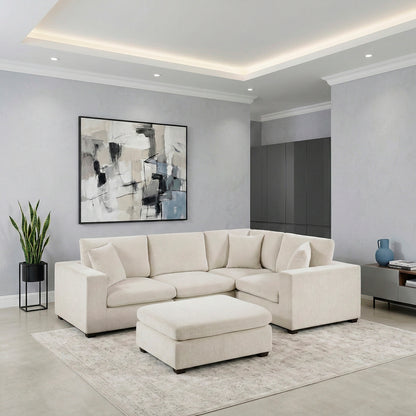 Serenity 5-Piece Modular Sectional with Ottoman