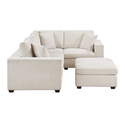 Serenity 5-Piece Modular Sectional with Ottoman