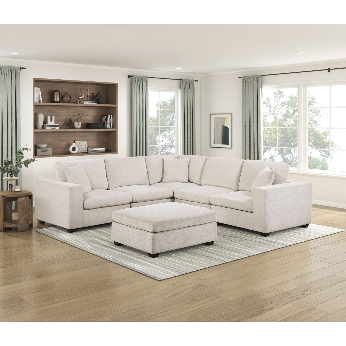 Serenity 6-Piece Modular Sectional with Ottoman