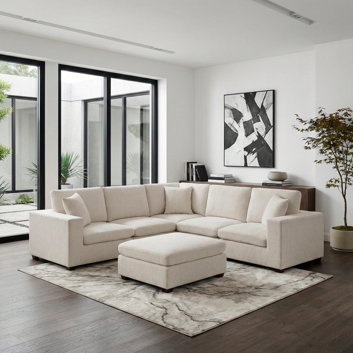 Serenity 6-Piece Modular Sectional with Ottoman
