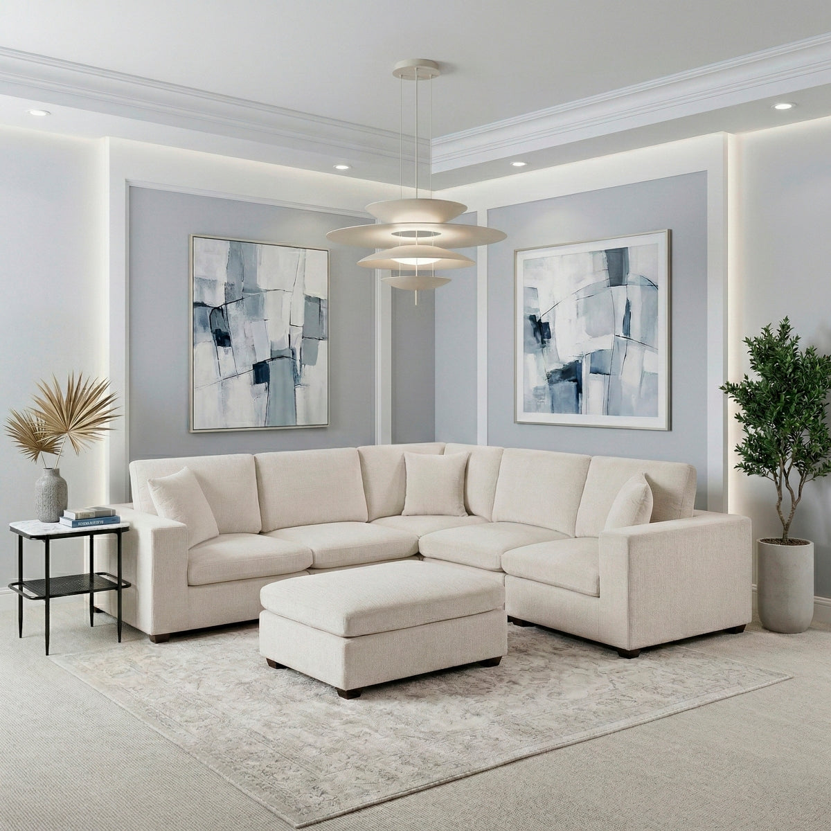Serenity 6-Piece Modular Sectional with Ottoman
