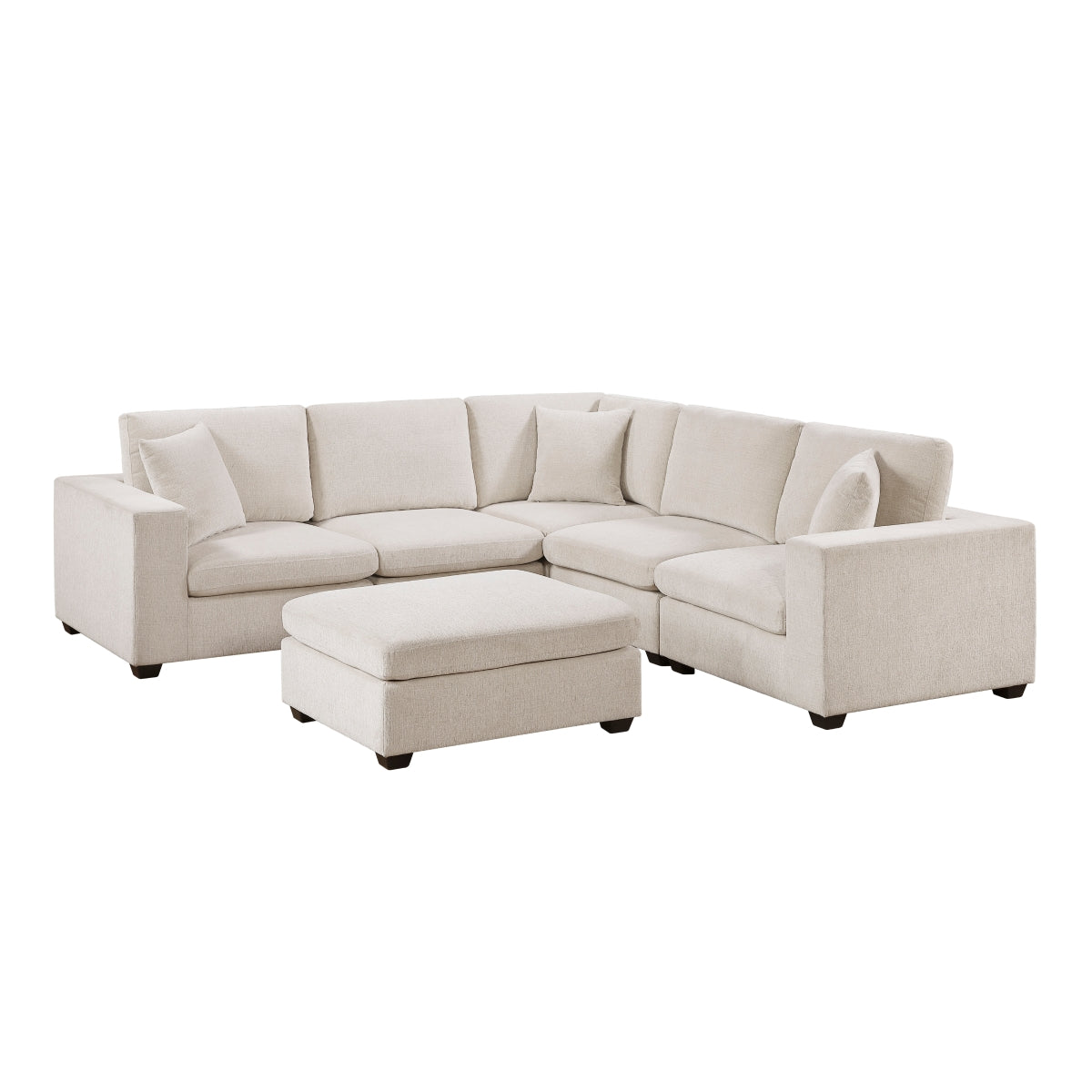 Serenity 6-Piece Modular Sectional with Ottoman
