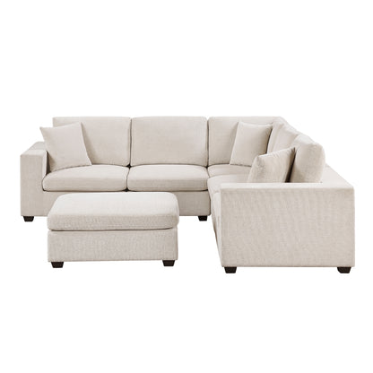Serenity 6-Piece Modular Sectional with Ottoman